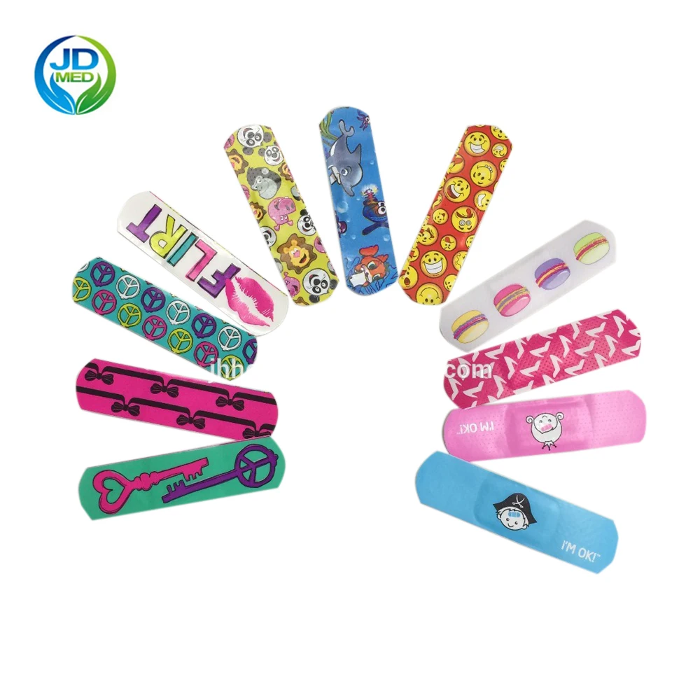 Direct factory of cartoon designs kid customized printed bandaid wound plaster bandage