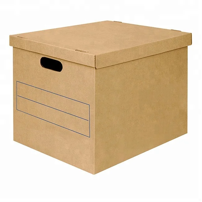 
Custom Printed Handmade Corrugated Carton Kraft Paper Custom Banker Box 