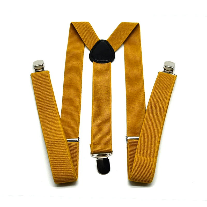 Men Suspenders Wholesale Men Suspenders 3 Clips Pure Color Multi  to Choose  Style Adult Size 120-110cm 2.5 cm Width Cheap
