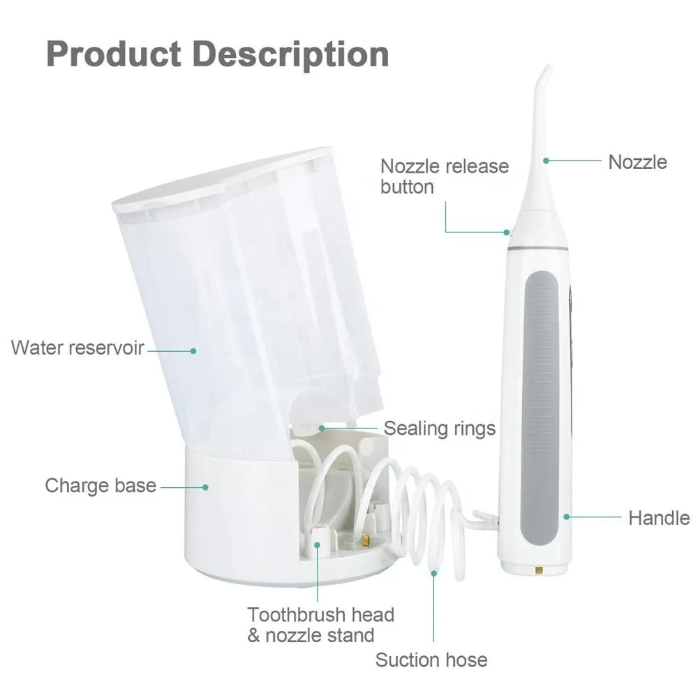 
2 IN 1 Dental Floss Dental Oral Irrigator With 800ML Water Tank Family Use Water Flosser 
