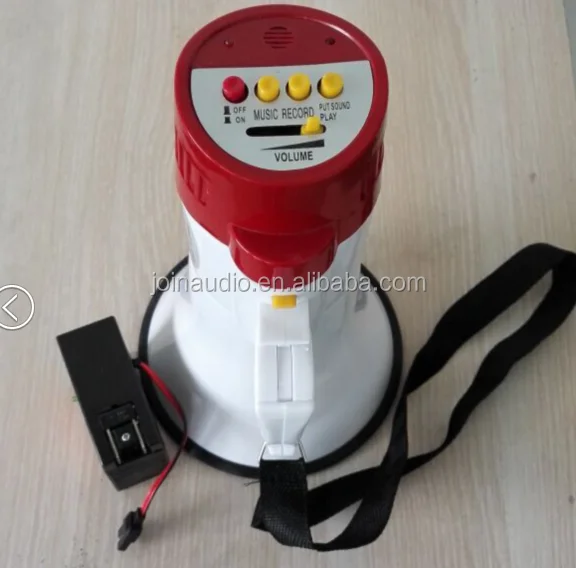 10W Portable siren recorder speaker box megaphone with 6V rechargeable battery