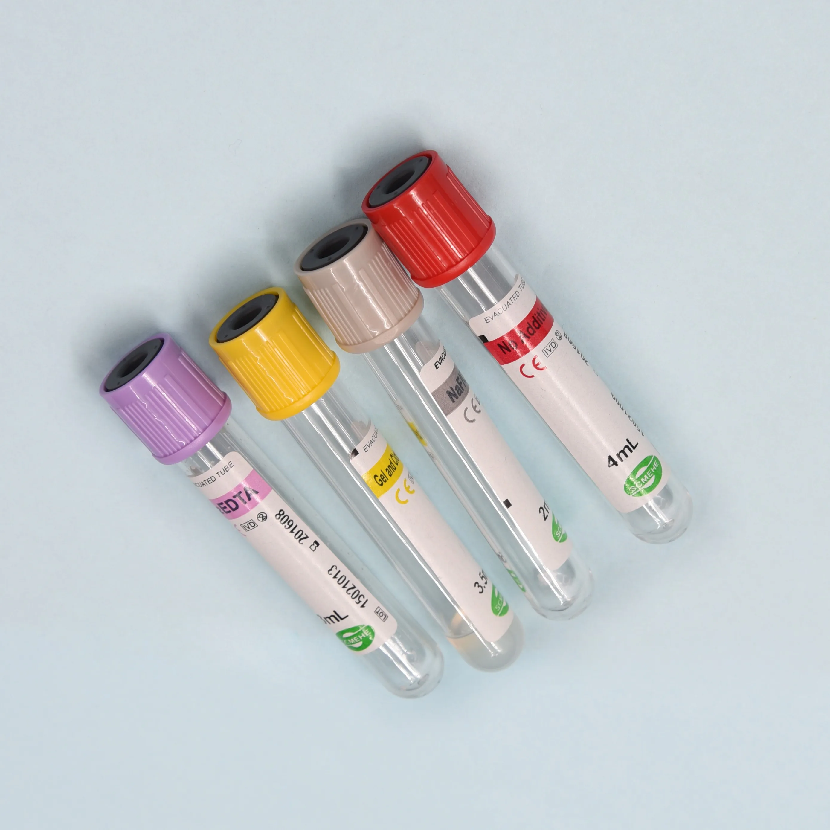 Medical PET or glass plain gel EDTA no additive vacuum blood collection tube