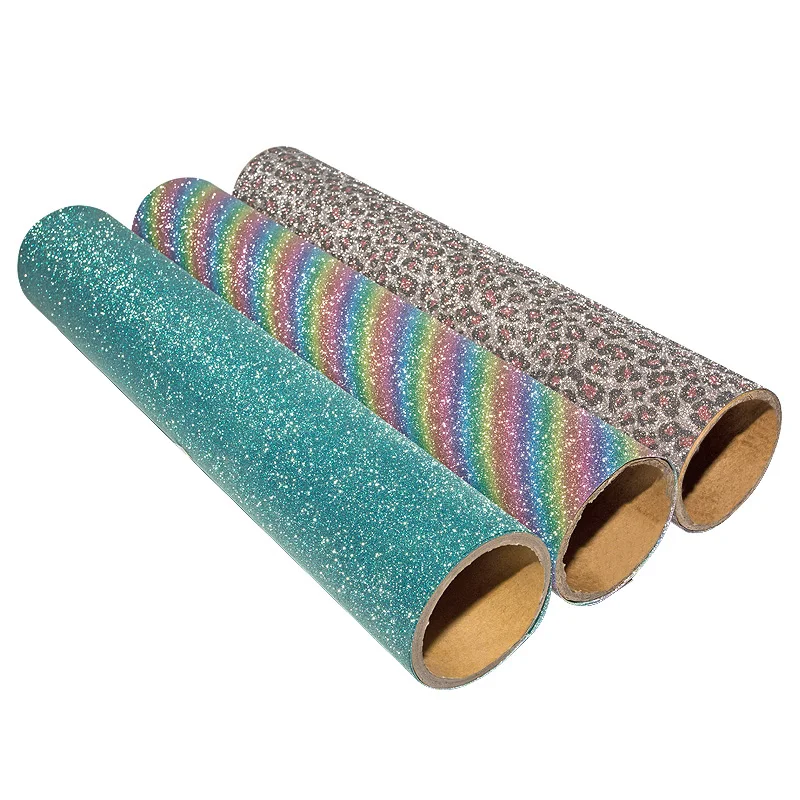 Hot melt TPU HTV Heat Transfer Glitter Vinyl for Clothing