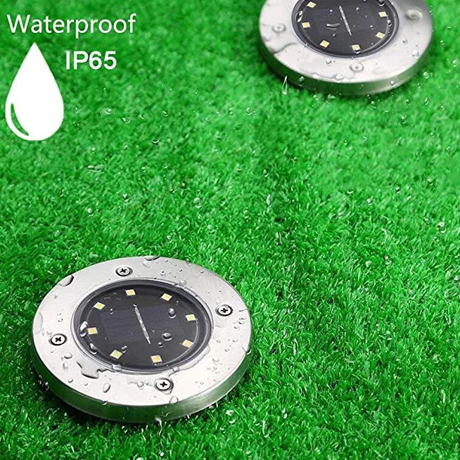 
Solar Ground Lights Outdoor,Solar Powered Outdoor In-Ground Lights with Super Bright 8 LED Waterproof light 