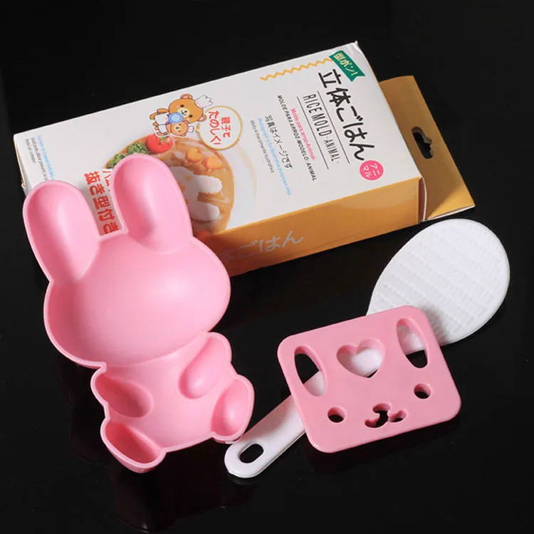 3D Cartoon DIY Sushi Mold Rabbit Rice Roll Ball Kits Maker Bento Non Stick Press
