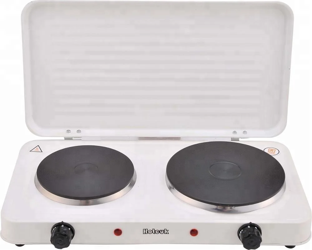 hot sale portable multi-function excellent quality  Double burner electric stove cooker with cover solid hot plate