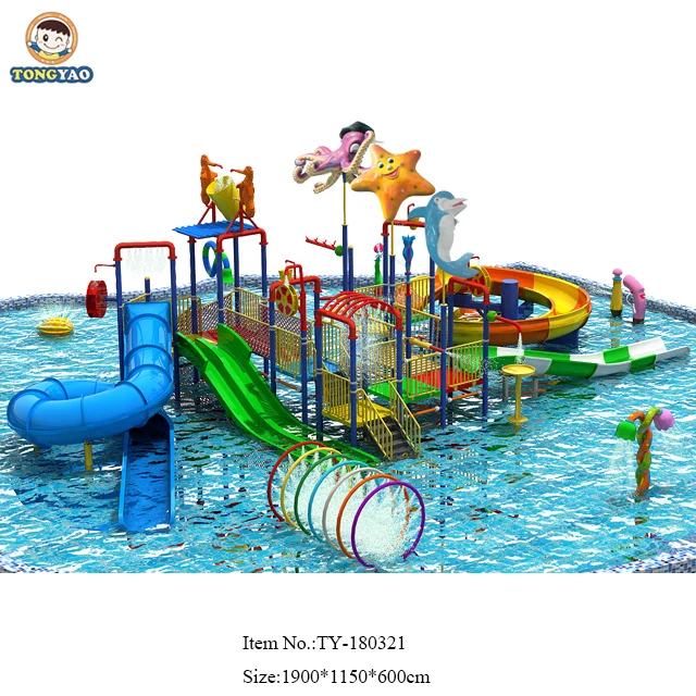Aqua Park Amusement Playground Pool games spray splash slip toys Equipment Kids Water Park Slides