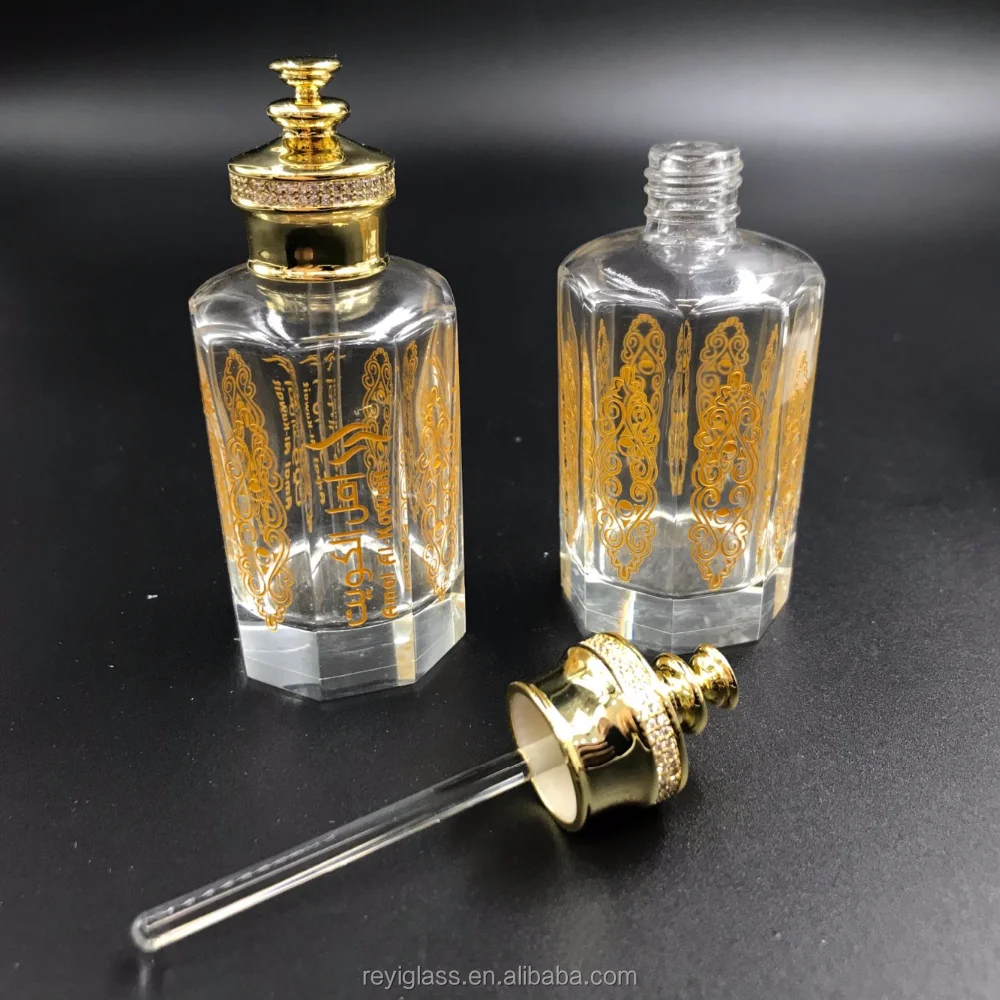 36ML Hot sale Fancy Attar Crystal Bottle with luxury jewelry cap for oud oil and perfume