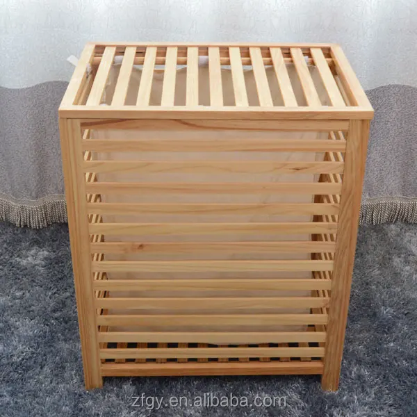 Real wood the laundry basket pine laundry basket place bin wooden basket garbage sorting