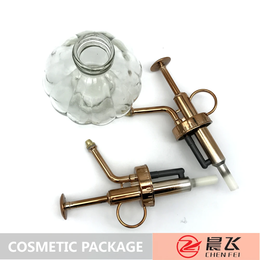
Vintage Style Spritzer with Bronze Plastic Top Pump One Hand Watering Can Glass Spray Bottle Plant Mister 