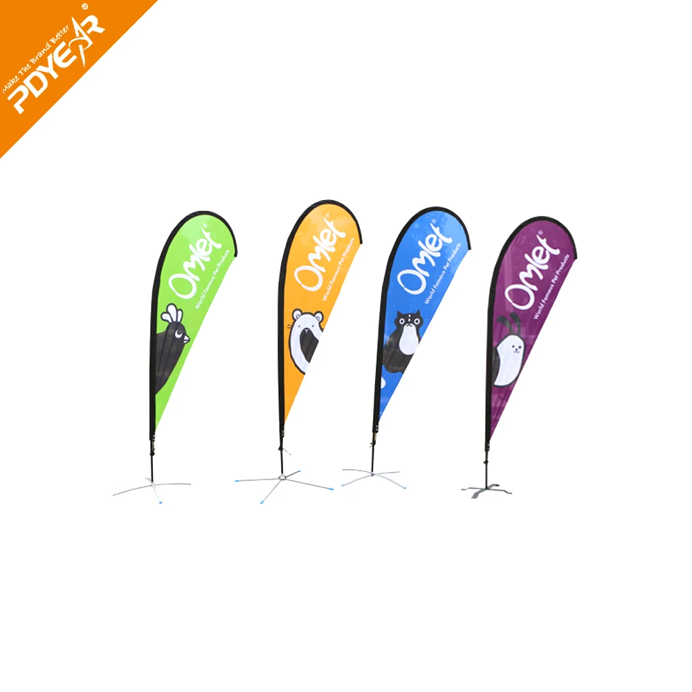 Outdoor Promotion Shark fin Banners Bow Flag