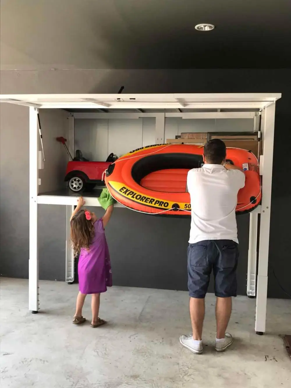 Large Capacity Car Parking Storage Space Boxes for Garage Cabinet Steel & Galvanized Steel Brown,silver ISO9001:2008 BO JUN SPW