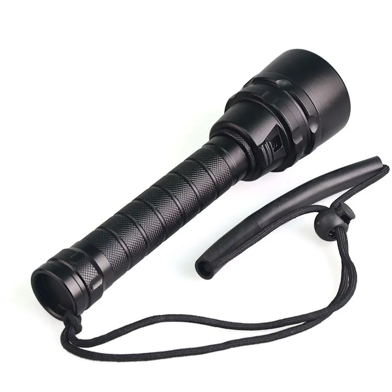 Underwater 100m 5LED diving flashlight 5000 lumens 18650 Scuba diving strobe light with torch