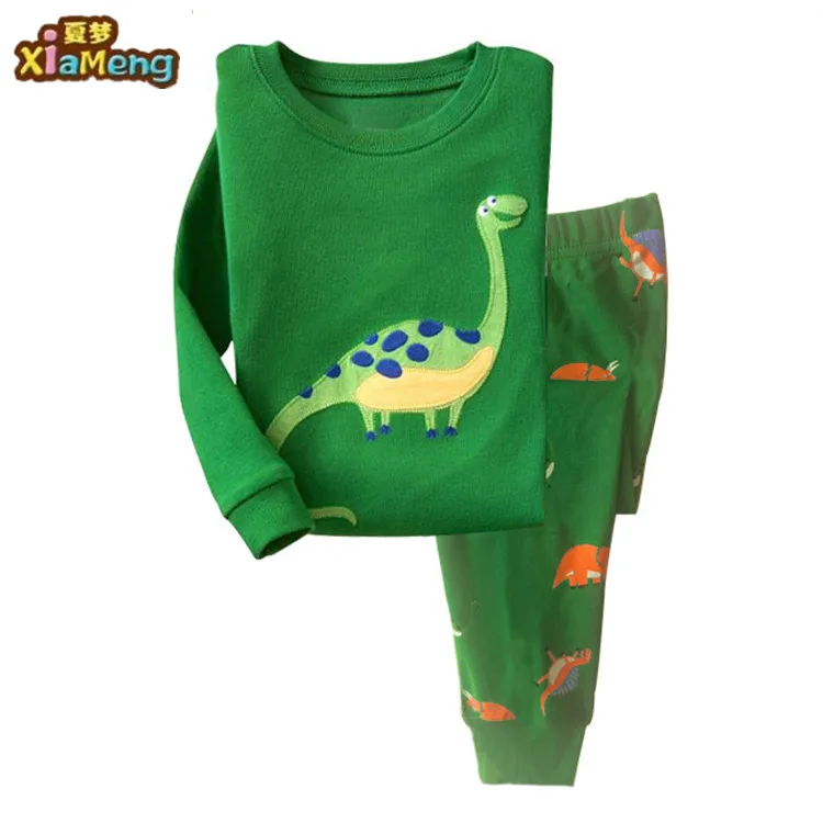 
Hot Sale Long Sleeves Home Wear Boys Suits Children Clothes Children 100% Cotton Pyjamas 