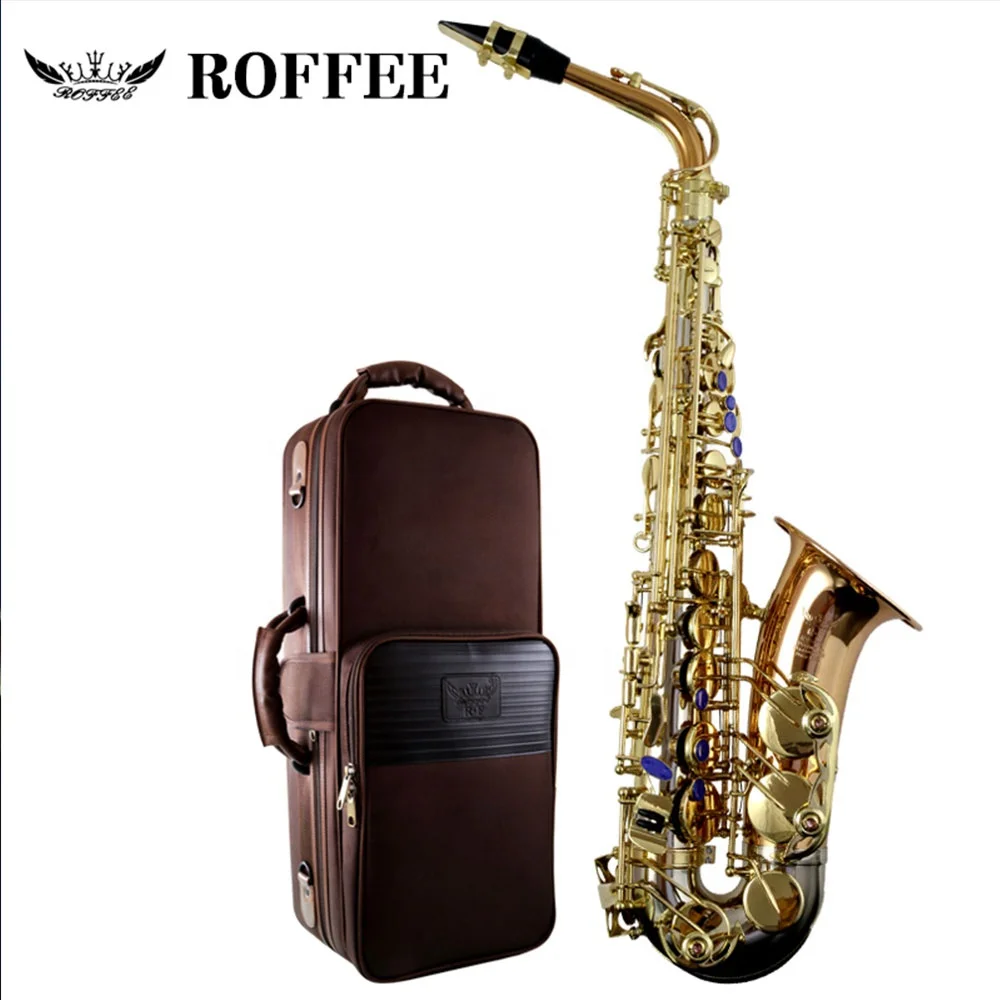 
ROFFEE C5 Professional Performance Level Alto Cupronickel Body with Phosphor Copper Bell Eb Tone Saxophone 
