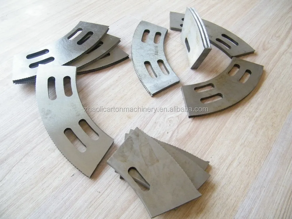 Arc-shaped high speed steel serrated corrugated slotting knives for carton box