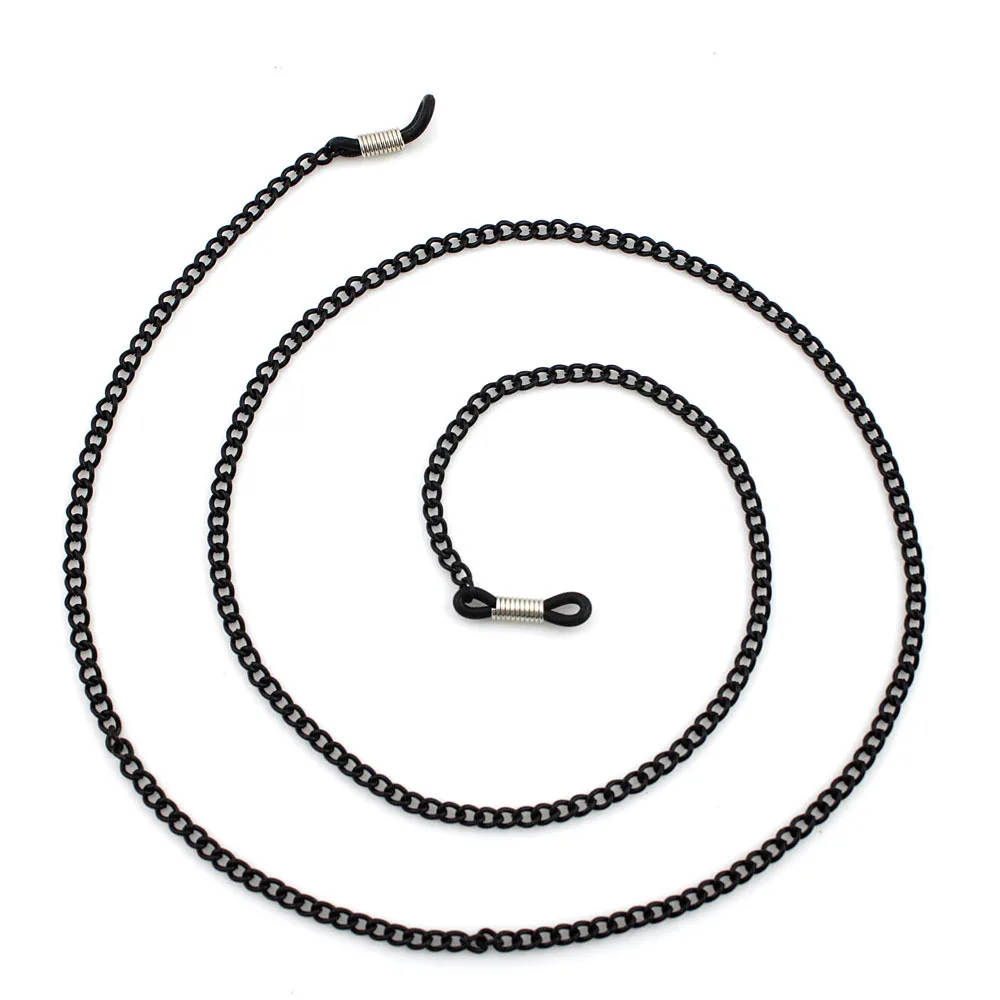 Fashion Womens Black Metal Chain Sunglasses Chains Necklace Reading Glasses  Strap Rope for Eyewear