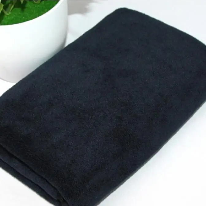 Wholesales sublimation super water absorbency microfiber fabric black hair salon towel for hair drying