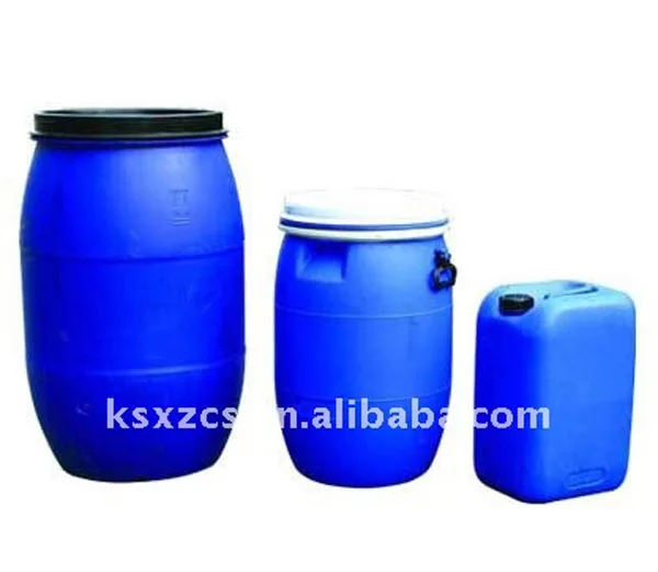 Wholesale Open-Top Plastic Drum, 200 litre blue plastic drum with iron hoop
