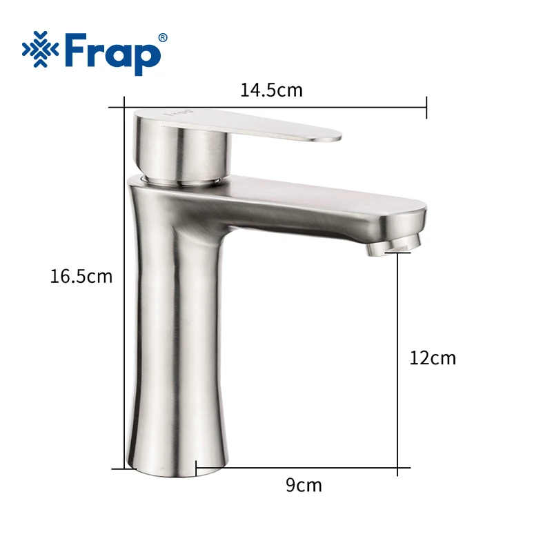 Frap new 304 stainless steel Brushed Basin Faucet Sink Mixer Taps Vanity Hot and Cold Water Mixer F1048