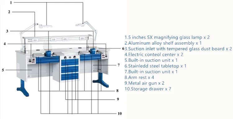 WWG-DS180  Dental Laboratory Working Table Other Dental Equipment
