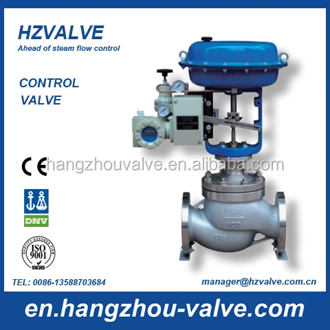 Globe control valve for steam and water