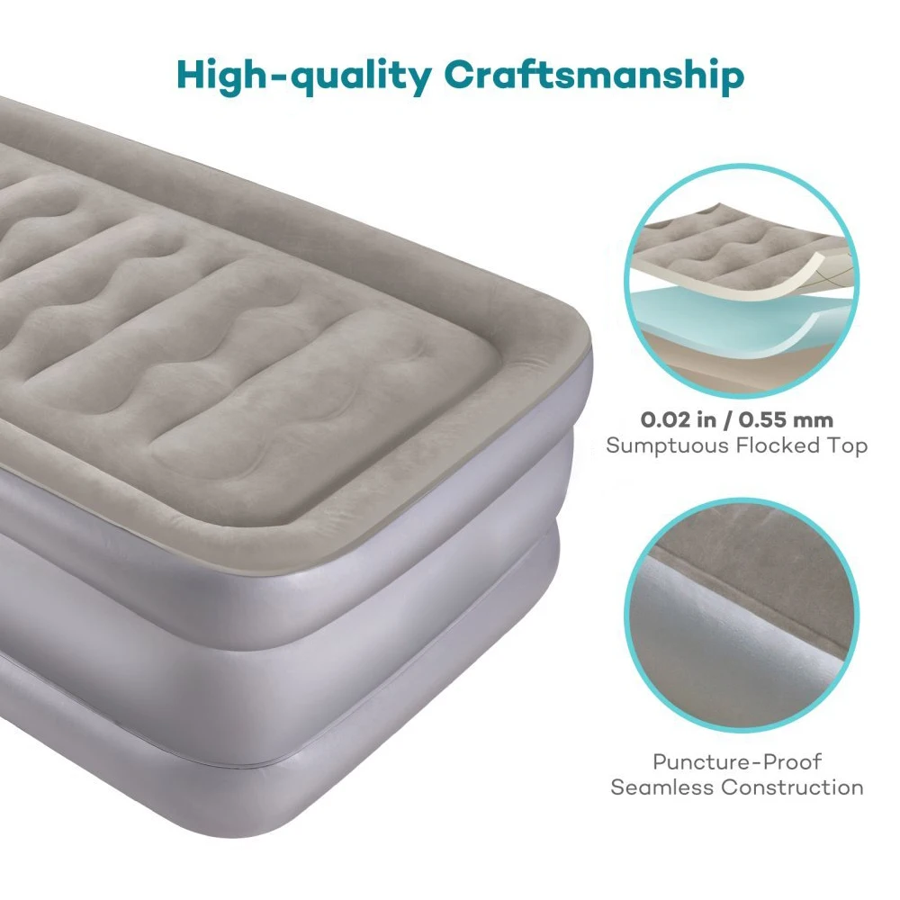 Mirakey Basic Raised Air Mattress airbed house use queen size custom air bed custom inflatable bed with electric pump