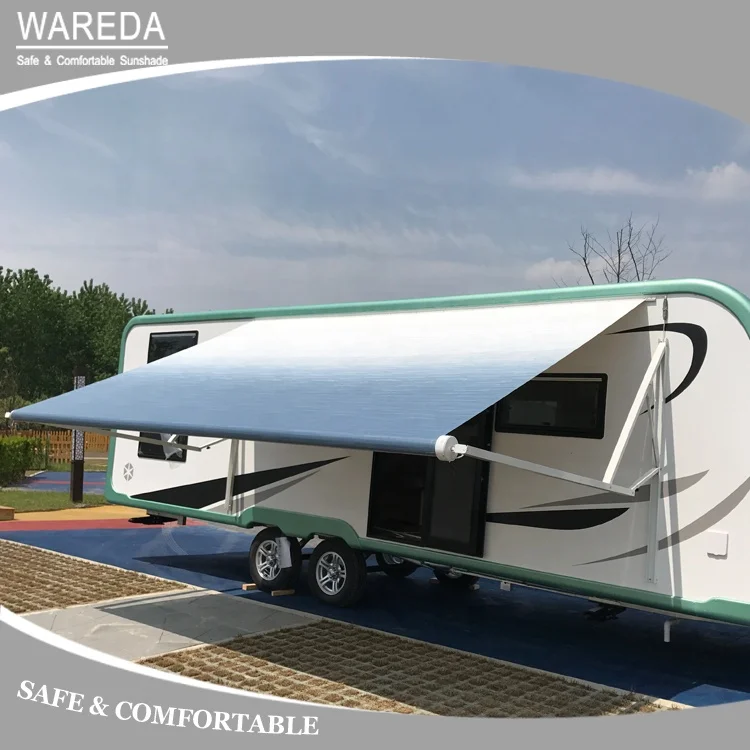 Motorized Caravan Awning for RV Trailer, Travel Trailer Awning