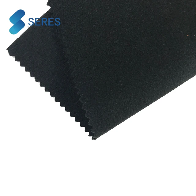 Огнестойкая ткань из полиэстера, спандекса 75D, ткань ripstop, связанная с флисом 100D/144F для мягкой оболочки