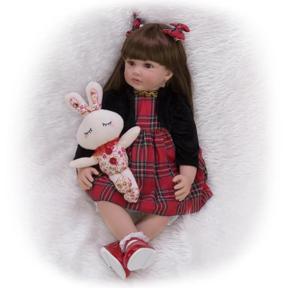 
KEIUMI 24 Inch 60 cm Reborn Dolls Silicone Soft Realistic Princess Girl Baby Doll Kids Birthday Xmas Gifts 