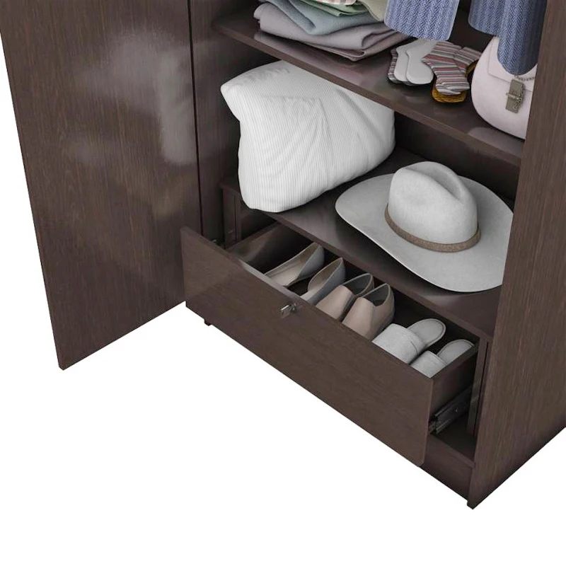 Разборное долговечное для дома композитное дерево 2 двери шкаф отделка цветное деревянное зеркало в комплекте