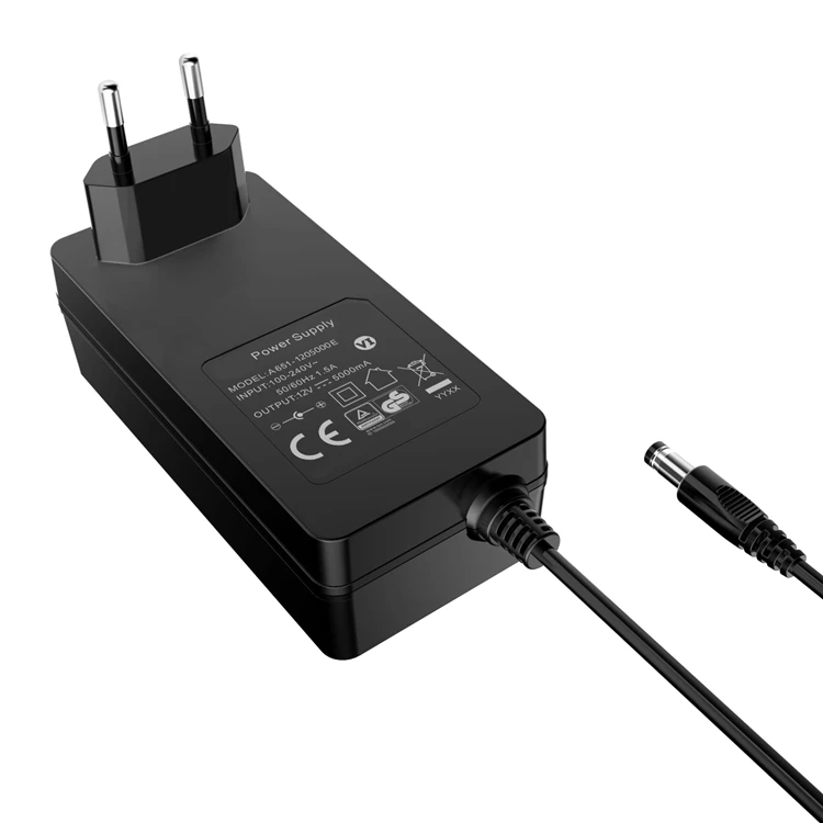 UL CE GS SAA PSE approved 100V to 240V 12V 5A AC DC Adapter 60W wall mount  power supply