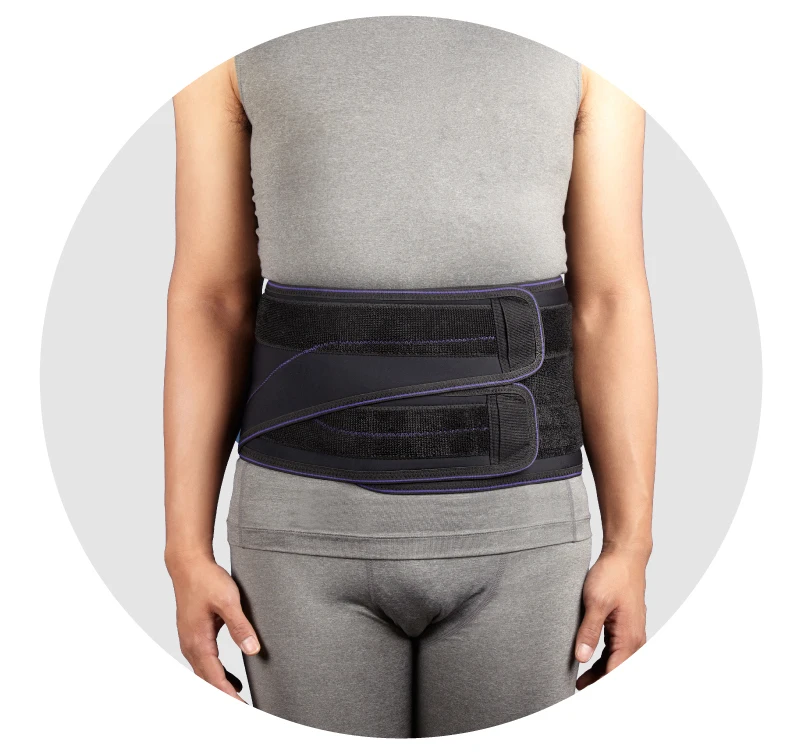 
Professional Convenient Brush Fabric Sport Support Black Posture Correction Lumbar Back Support 