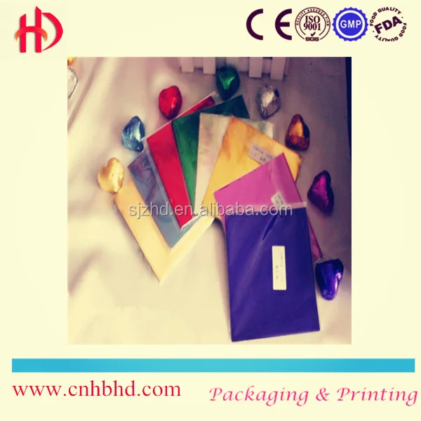 huangdao Aluminum Foil roll for chocolate packing wrapping paper