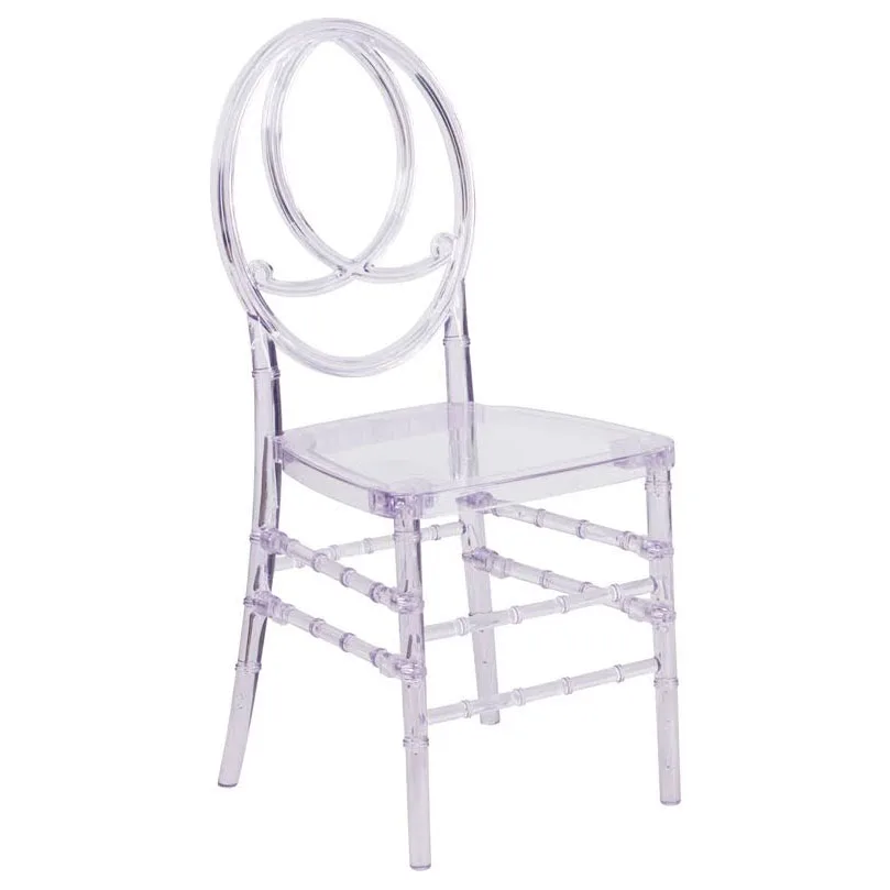 Wholesale Modern Tiffany Chair Cheap Resin Acrylic Clear Plastic Banquet Event Outdoor Restaurant Seating chairs for events