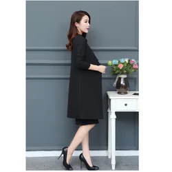 Новый дизайн 2018, тонкое темпераментное женское платье с длинным рукавом, новинка, модный костюм из двух предметов, деловые платья для женщин