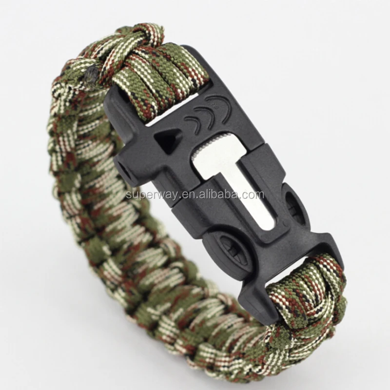 
Survival Bracelet SOS survival emergency paracord bracelet 