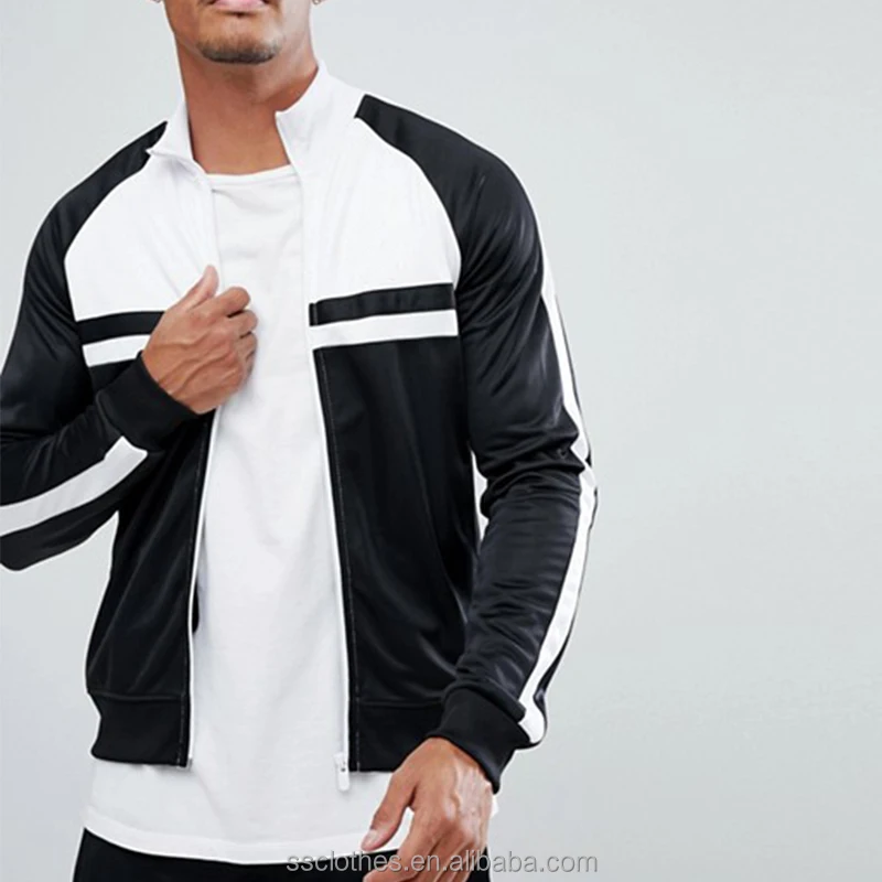 
Custom patchwork embroidered logo polo tracksuit polyester sports suit 