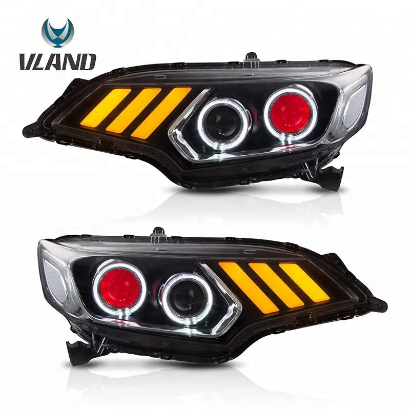 VLAND Car Front Lights For FIT/JAZZ 2014-UP LED GK5 Headlights