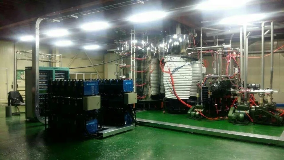 Large stainless steel sheet and pipe vacuum coating machine