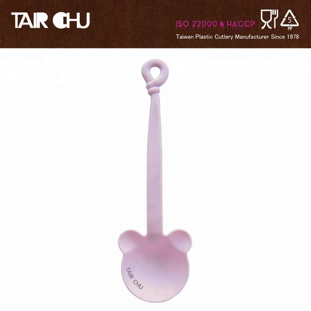 
Special Bear Shape Food Grade Disposable Plastic Spoon 