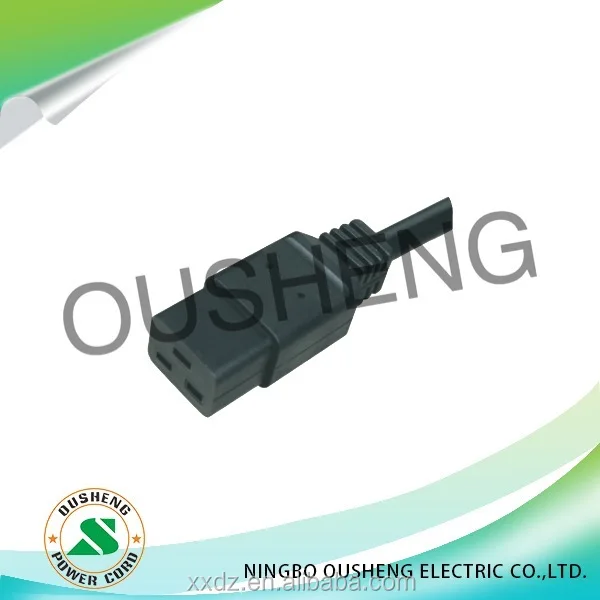 UK plug to IEC 60320 C19 power cord