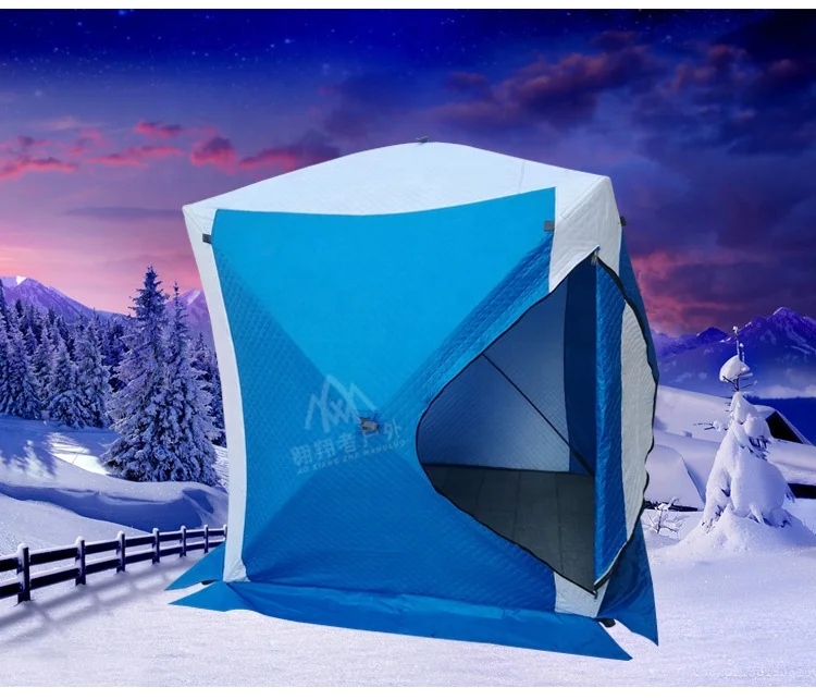 High quality portable foldable outdoor camping Equipment Waterproof Pop up winter 4 person ice cube fishing shelter tents