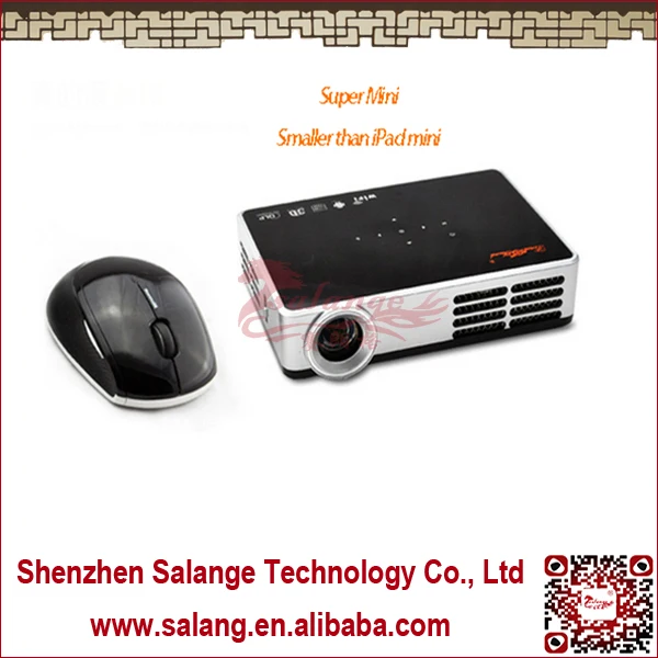 Высокая Яркость 600 люмен android 4.4 wi-fi 3d затвора dlp мини-проектор пико портативный проектор