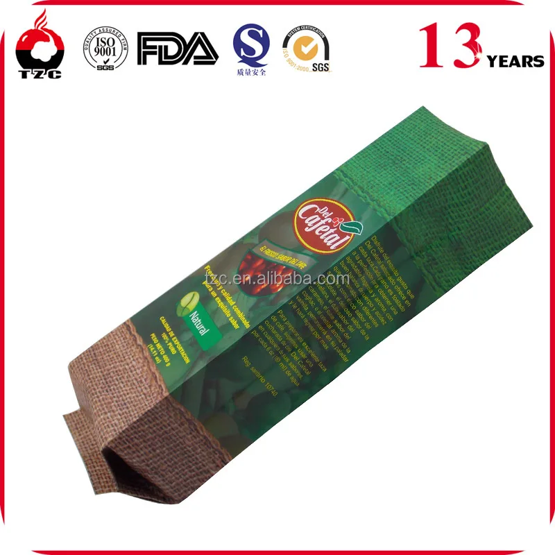 1kg coffee bag with value and bottom K-seal