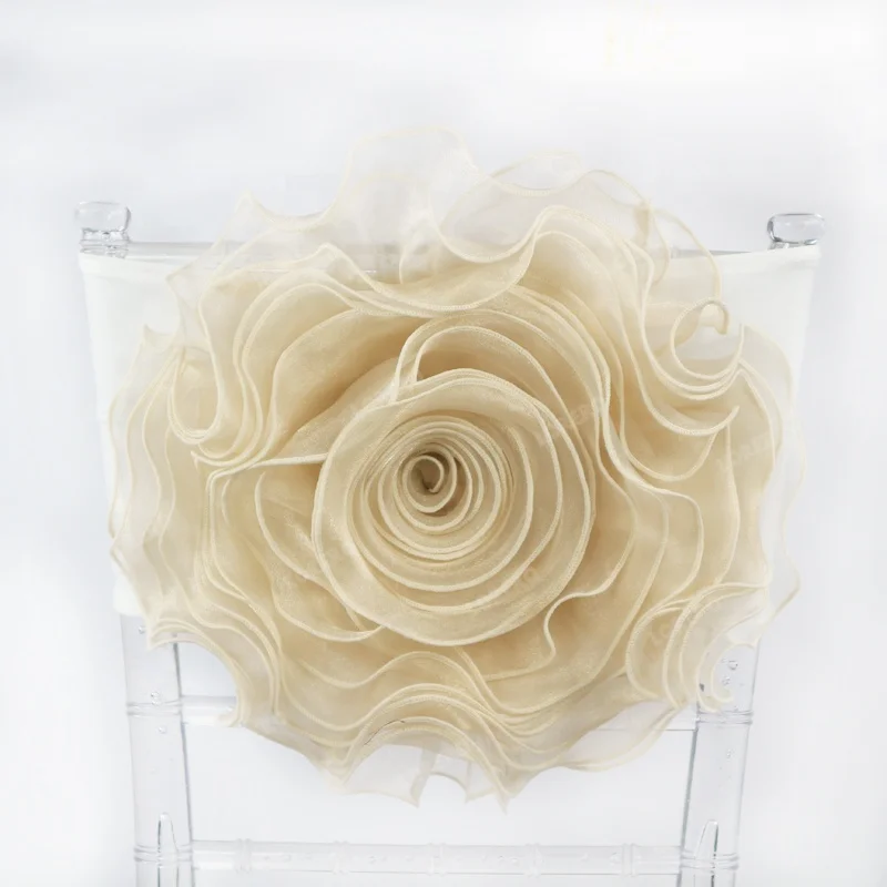 Luxury Elastic Tiffany Chair Cover Sash Wedding Flower Chair Sashes