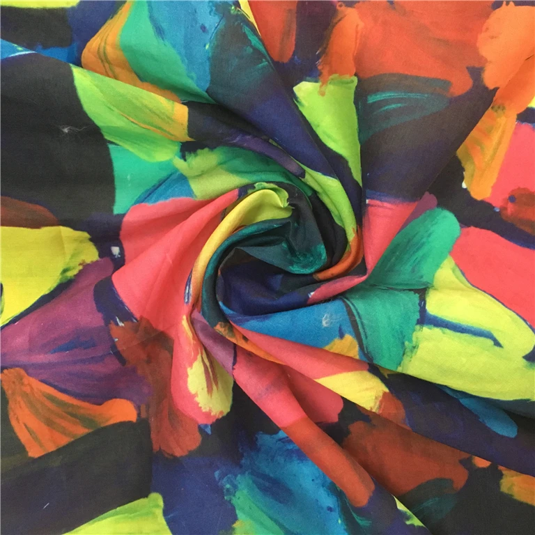 Factory direct custom design flowers digital printing dubai cotton fabric