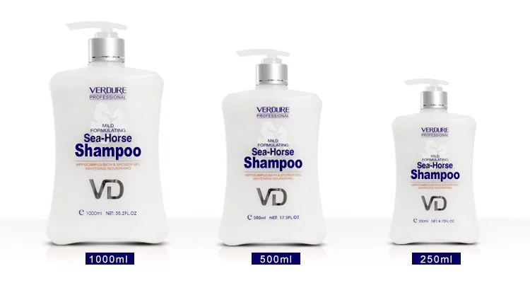 
250ml/500ml/1000ml Private Label Wholesale Hair Softening Shampoo Sea Horse Nourishing Repair Shampoo Golden Cream Adults 2-IN-1 