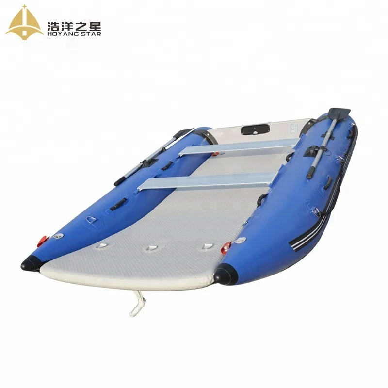 11 ft Inflatable Catamaran Boat Inflatable Dinghy Mini Cat Boat