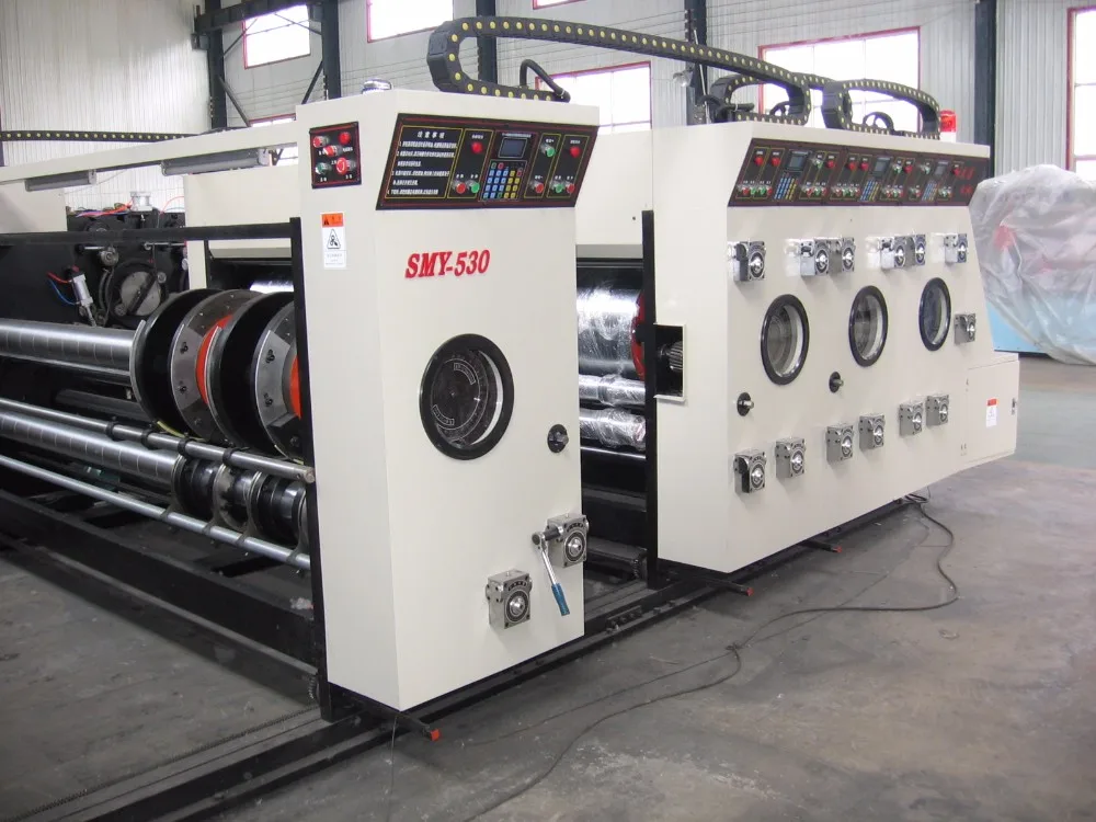 Полуавтоматический флексографский принтер для гофрированного картона